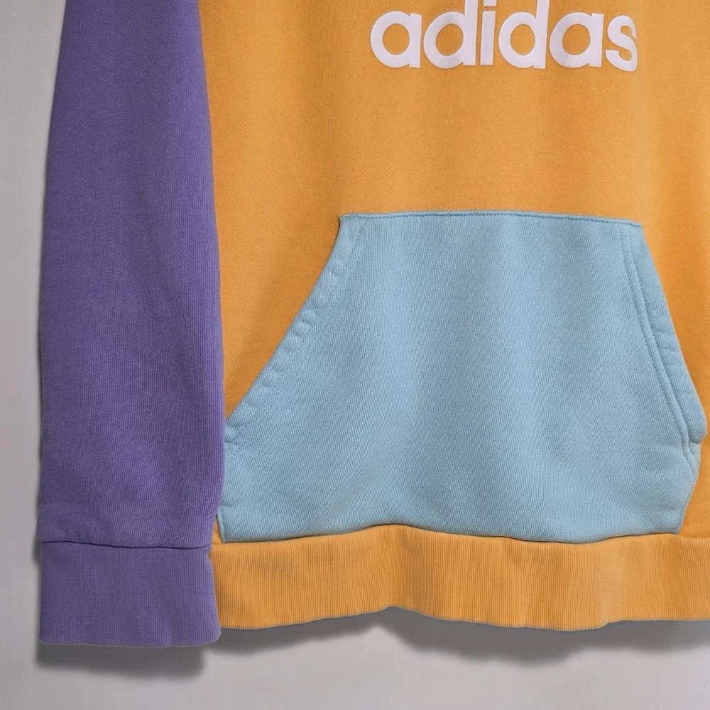 Adidas Blocked Trefoil Hoody Pastels Orange‎ Purple Green Blue Size Small
